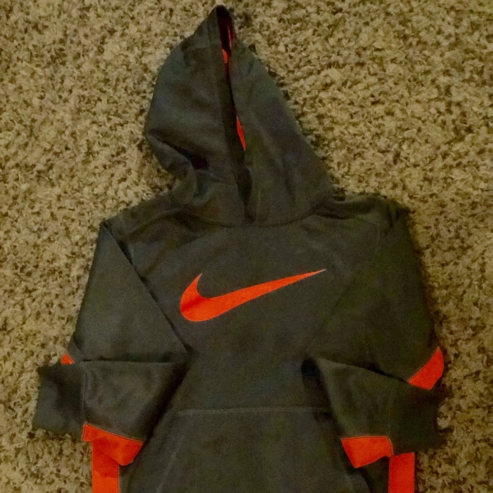 Nike Grey/Orange Hoodie.